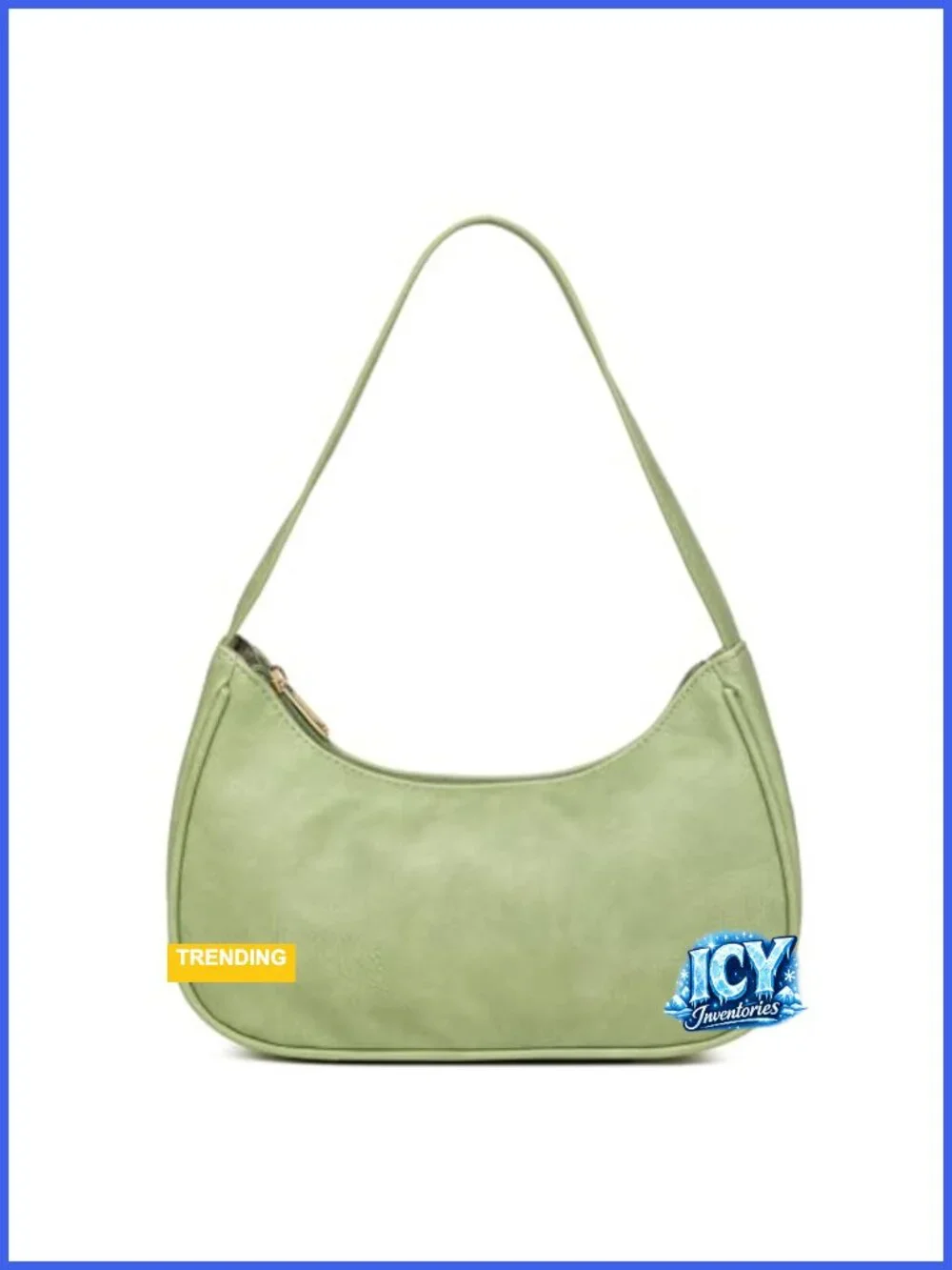 Vegan Leather Hobo Sling Tote Handbag Retro Clutch Purse Zipper Closure